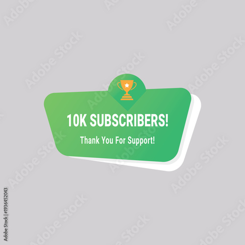 Thank You 10K Subscribers Celebration Banner, Thank you for subscribe pop up, Youtube 10k Subscribers Thank You