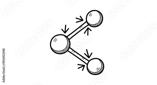 Simple Line Drawing of Three Balls.