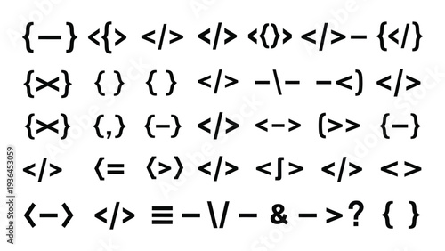 A close up of mathematical symbols on a white background