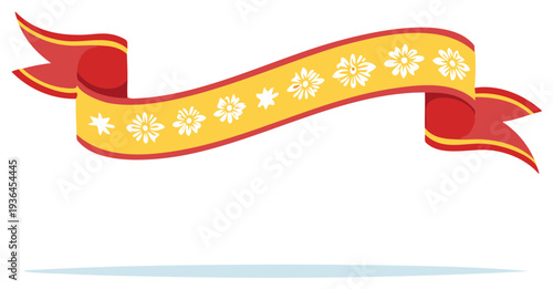 Decorative Banner with Floral Patterned Design for Celebrations and Promotions