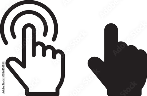 Hand cursor symbol click pointer