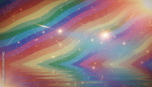 abstract background with rainbow