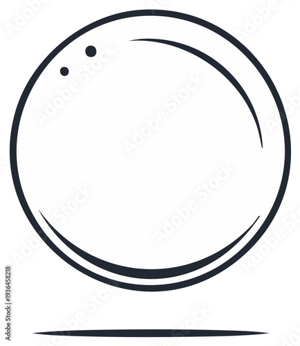 Simple Outline Graphic of a Bowling Ball with Three Finger Holes