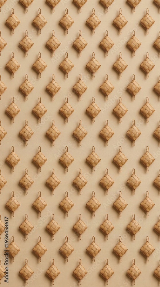 Naklejka premium Golden honeycomb textured wall with natural light close-up minimal design