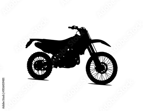 Off-Road Dirt Bike Vector Illustration