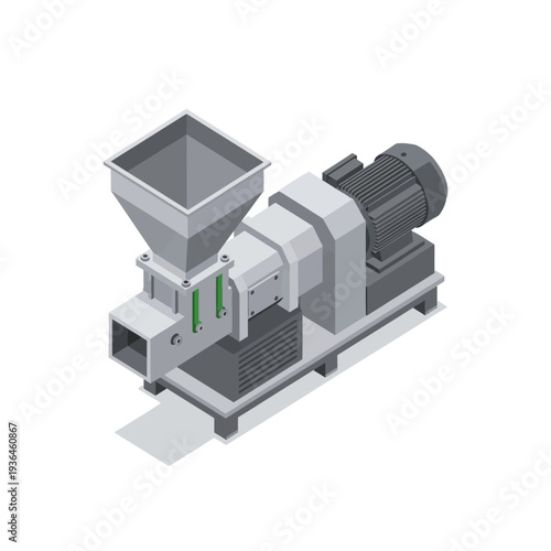 Industrial plastic pelletizing machine for recycling plastic waste.