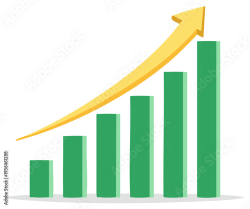 Business growth chart with rising arrow Free Download Business growth chart with rising arrow - GFXLoad