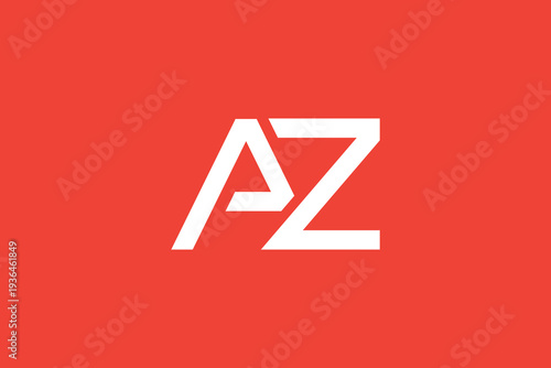 Tableau sur toile Stylized white AZ letters form a sleek, minimalist logo