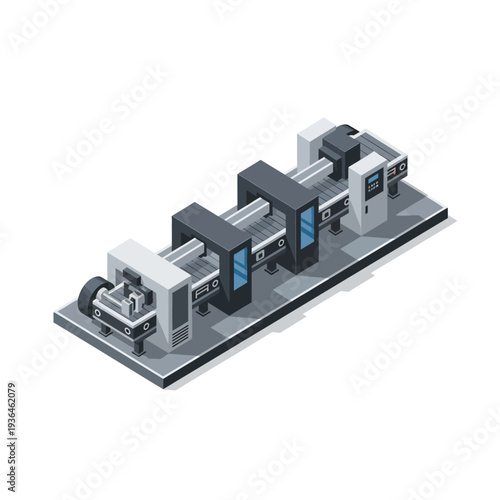 Industrial milling machine with control panel and metal workpiece.