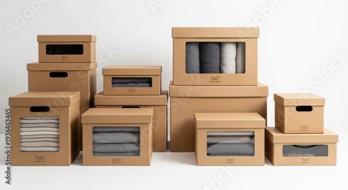 Wooden Storage Boxes with Transparent Windows.