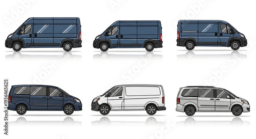 Various Vans Side View Profiles.