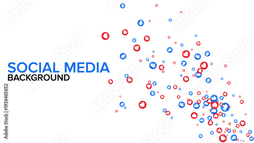 like and love social media background