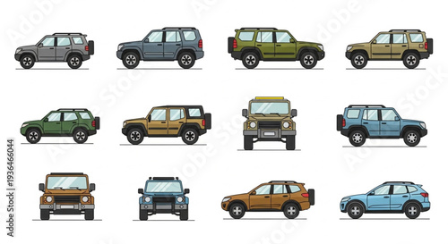 Vintage Cars Collection Retro Vehicles.