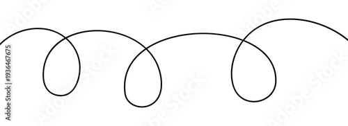 Simple dynamic squiggle cable with rounded bends and circles.