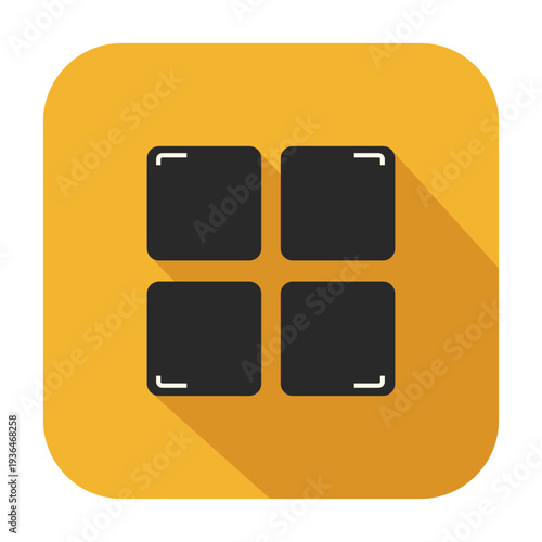 smartphone icon on square internet button