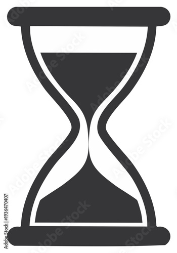 Simple gray hourglass icon symbolizing the passage of time and limited duration