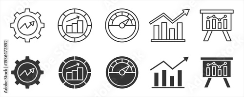 KPI Performance Dashboard Icon Set