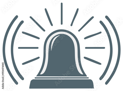 Alert Siren Signal Warning Vector Illustration Safety Emergency Alarm