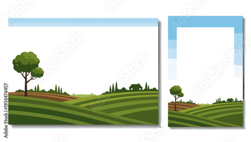 Rural Landscape Backgrounds for Agricultural Marketing & Countryside Branding