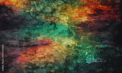Abstract Watercolor Texture Background with Vibrant Colors and Grungy Feel