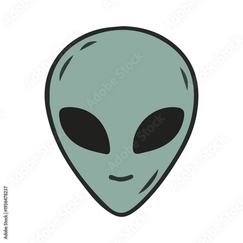 Simple Alien Head Icon
