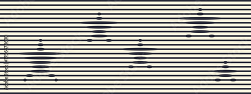 Thin to thick horizontal stripes. Abstract geometric bg with parallel lines and star shapes