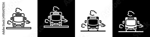 Car wash black and white icon design concept