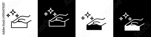 Plasticine black and white icon design concept