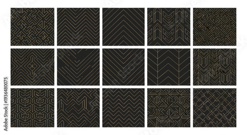 Collection of different textured wood samples arranged in a grid