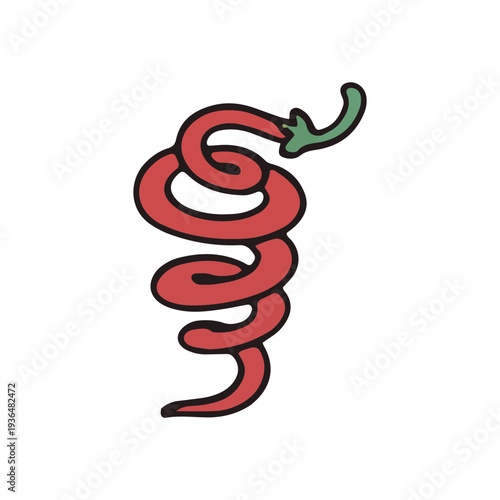 Spicy Chili Pepper Icon Illustration