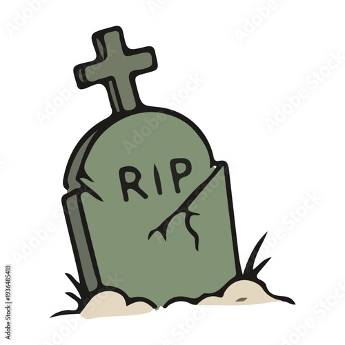 Cartoon Gravestone RIP