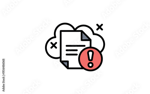 A warning sign indicating errors in a document or file.