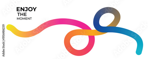 Vibrant interconnected loops with inspirational text