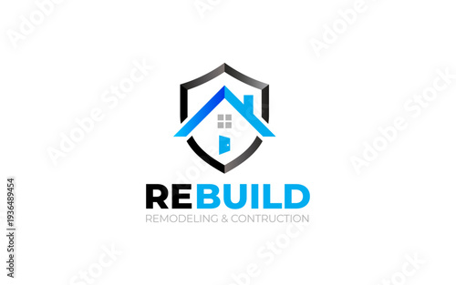 Illustration vector graphic of remodeling and construction, home repair and Building renovation logo design template