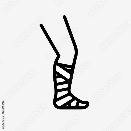 bandaged leg icon