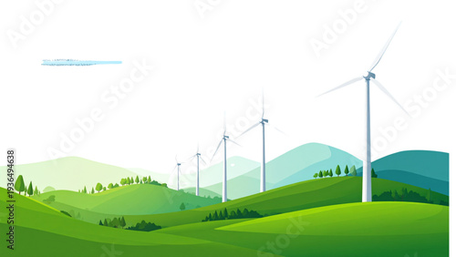 Windmill, wind turbine, renewable energy, eco power, farm windmill, green energy design, silhouette, cad drawing flat vector illustration