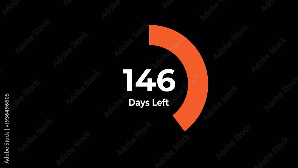 365 days left in the year countdown. Transparent Alpha Channel 4K Stock ...