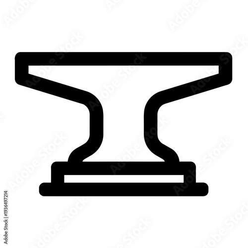 Minimalist anvil blacksmith metalwork vector icon