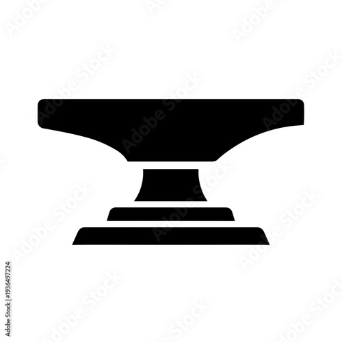 Minimalist anvil blacksmith metalwork vector icon