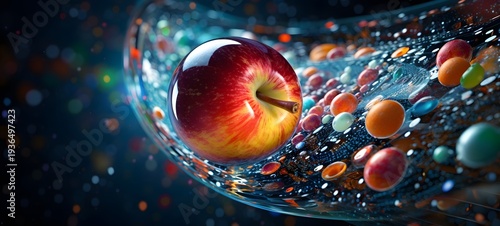 Astral vision grape fruit meets cosmos,generative AI