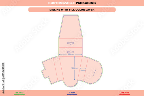 Open bottom envelope sleeve dieline editable carton template folding design layout custom dimensions stationery premium branding precise customizable die line packaging details