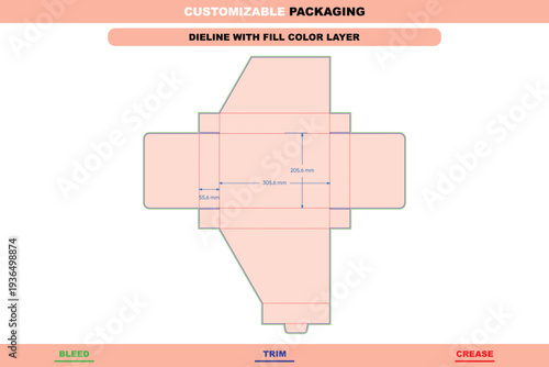 Shirt gift box dieline insert lock sleeve editable carton packaging template customizable apparel stylish branding presentation accurate die line pack layout