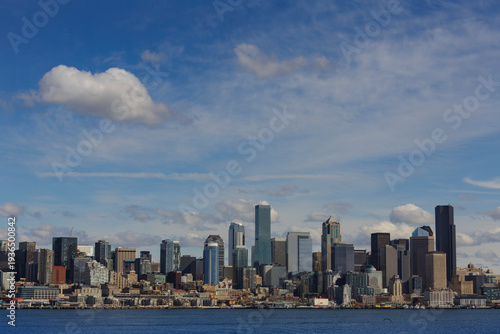 Seattle city skyline, view from the water.
