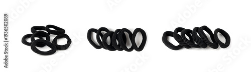 Canvastavla Black elastic bands for hair isolated