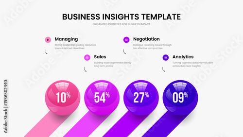 Corporate Plan 4 Option Diagram Presentation Template. Creative Briefing Slide Design Vector Illustration. Marketing Showcase Four Element Graph Frame Layout.