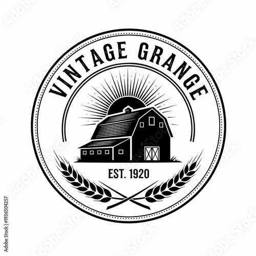 Classic Adventure Expedition Badge with Mountain Peaks, Campfire Flames, River Path, and Forest Trees Logo