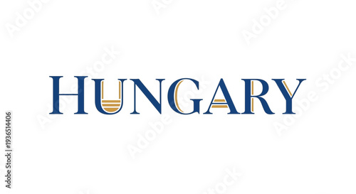 Hungary wordmark vector