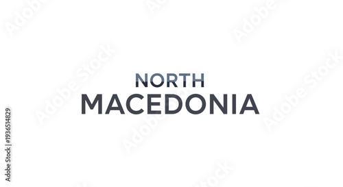 North Macedonia vector label