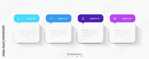 Vector Infographic label design template with icons and 4 options or steps. Can be used for process diagram, presentations, workflow layout, banner, flow chart, info graph.