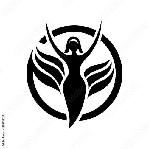 empowered woman symbol logo 